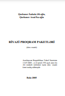 RİYAZİ PROQRAM PAKETLƏRİ